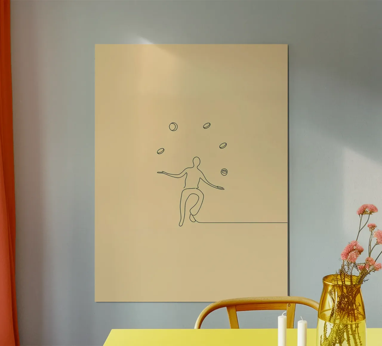 Juggler Minimalist Line Art Poster von Viv Line Art