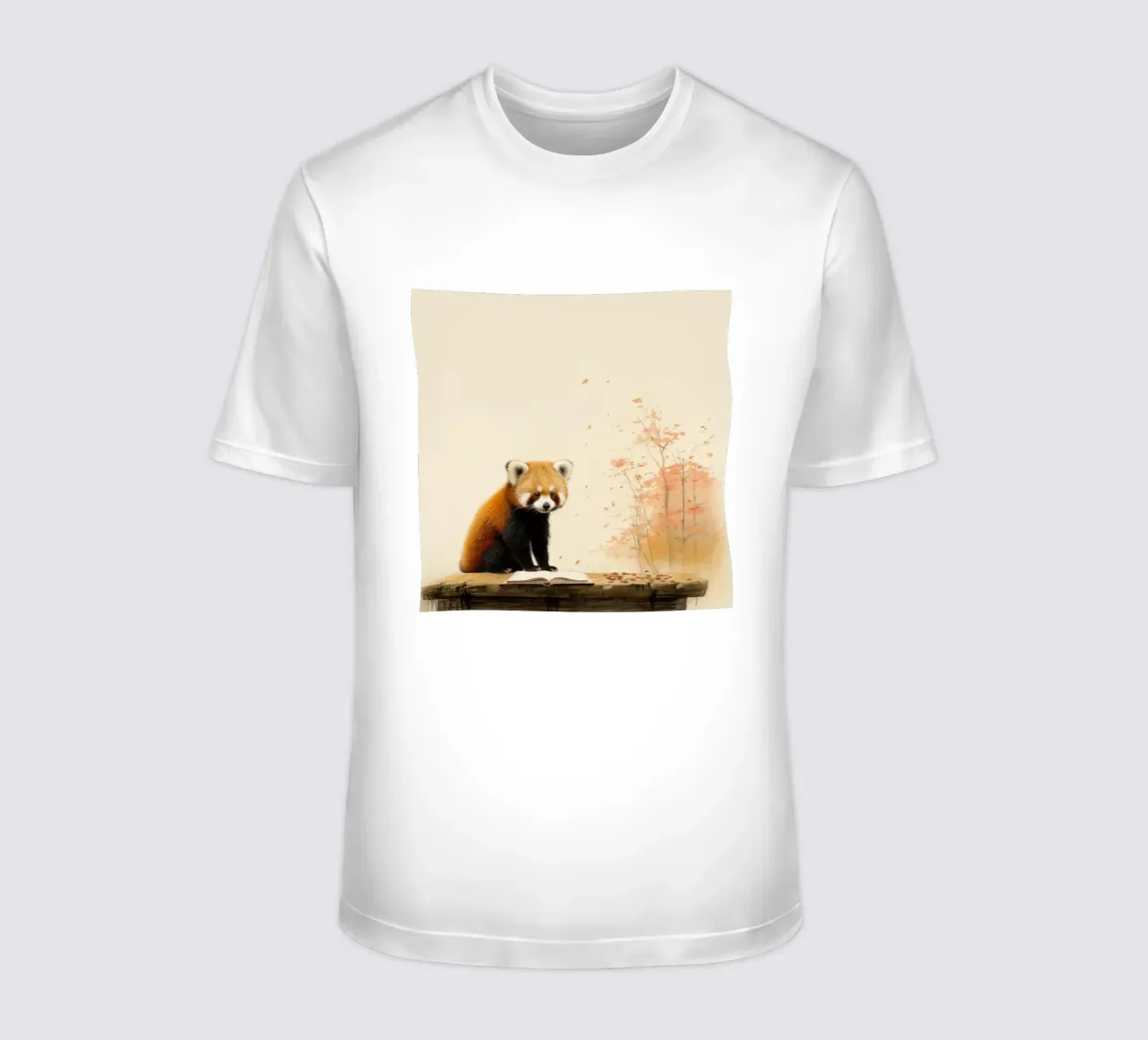 Panda rosso minimale 2 t-shirt da Minimal Animal Art