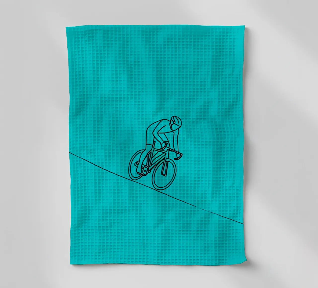 Cycliste Dessin au trait minimaliste torchon de Viv Line Art