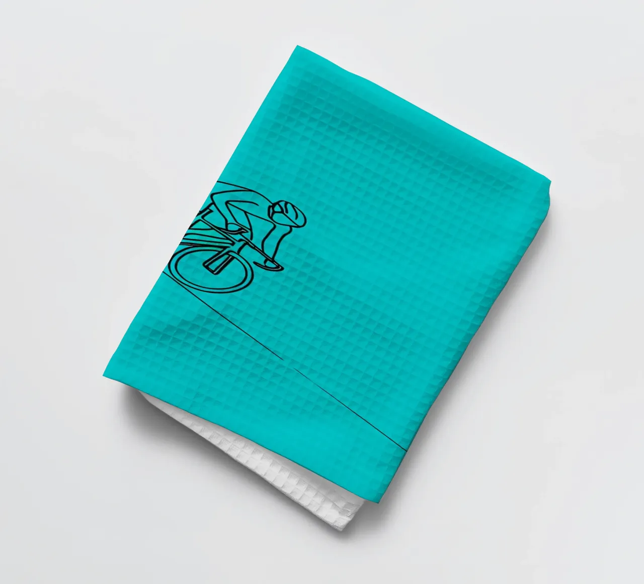 Cycliste Dessin au trait minimaliste torchon de Viv Line Art