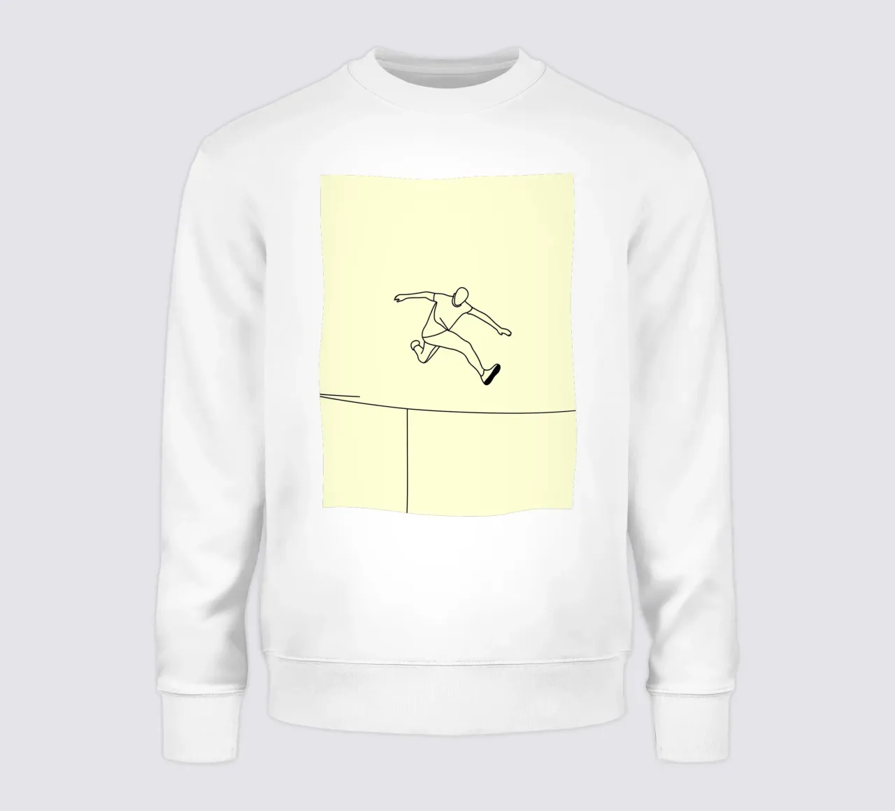Athlete Jumping Minimalist Line Art sweatshirt by Viv Line Art