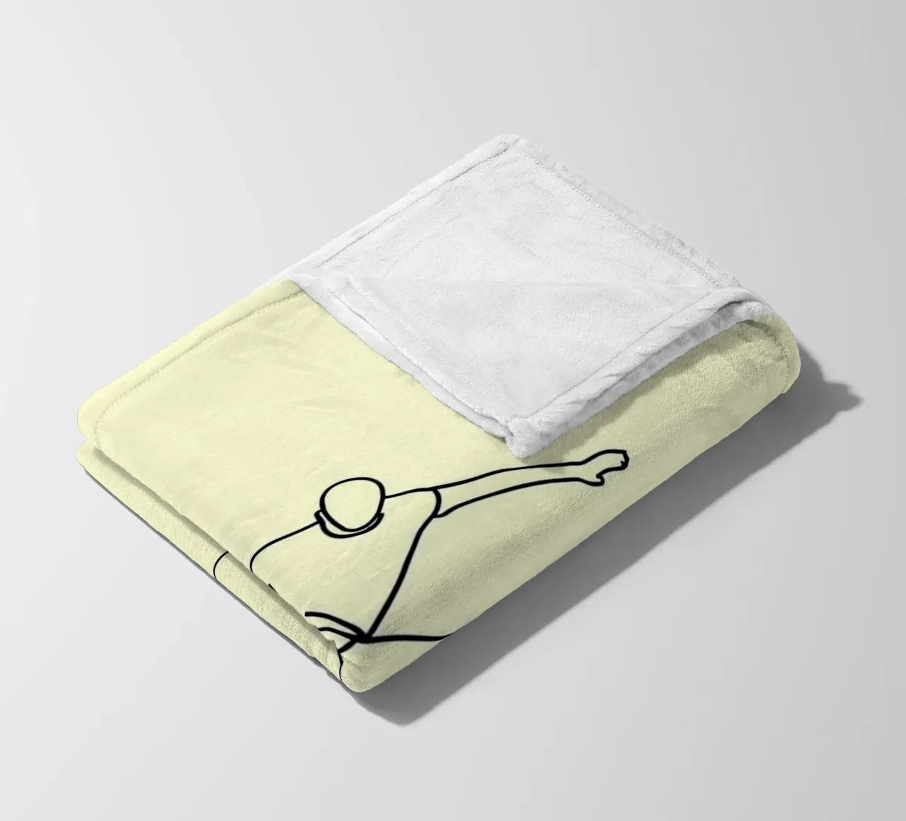 Athlet springt Minimalist Line Art Fleecedecke von Viv Line Art