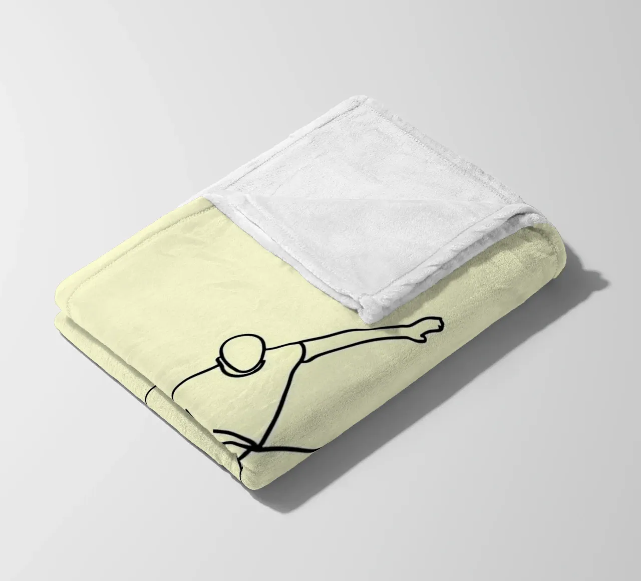Athlet springt Minimalist Line Art Fleecedecke von Viv Line Art