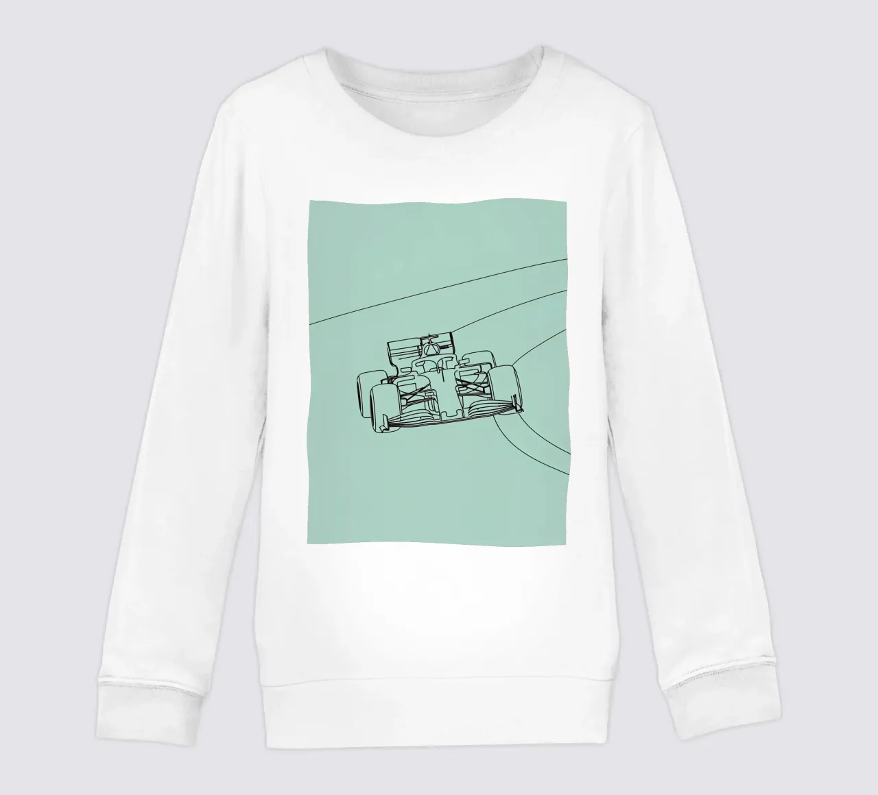 Velocità auto da corsa Line Art minimalista felpa bambino da Viv Line Art