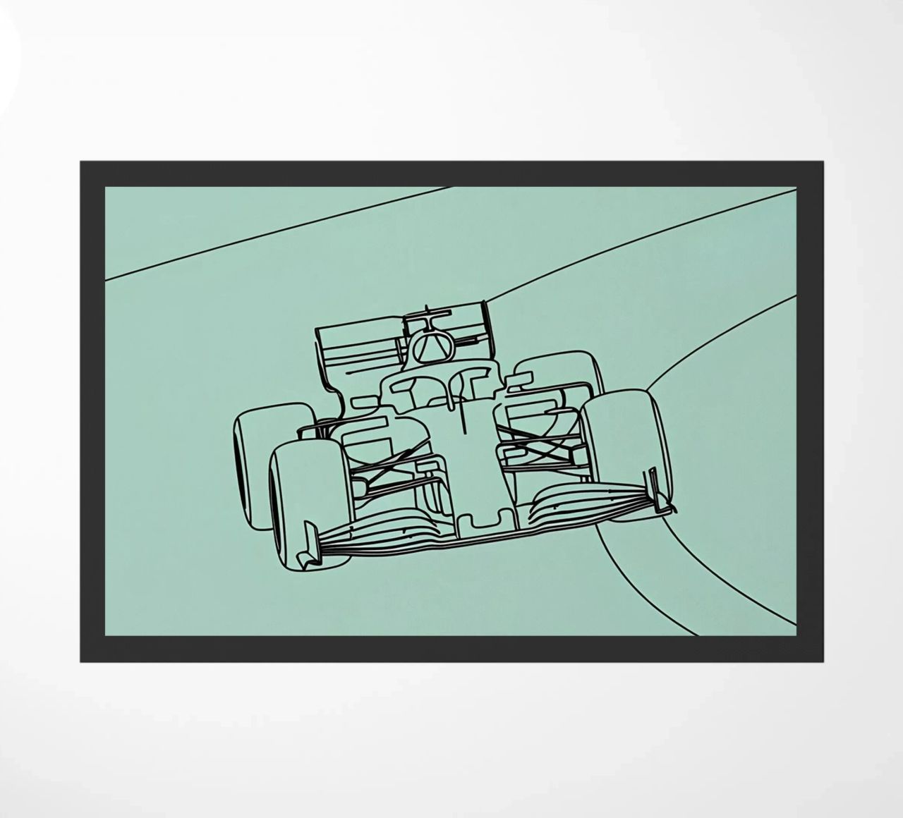 Velocità auto da corsa Line Art minimalista zerbino da Viv Line Art
