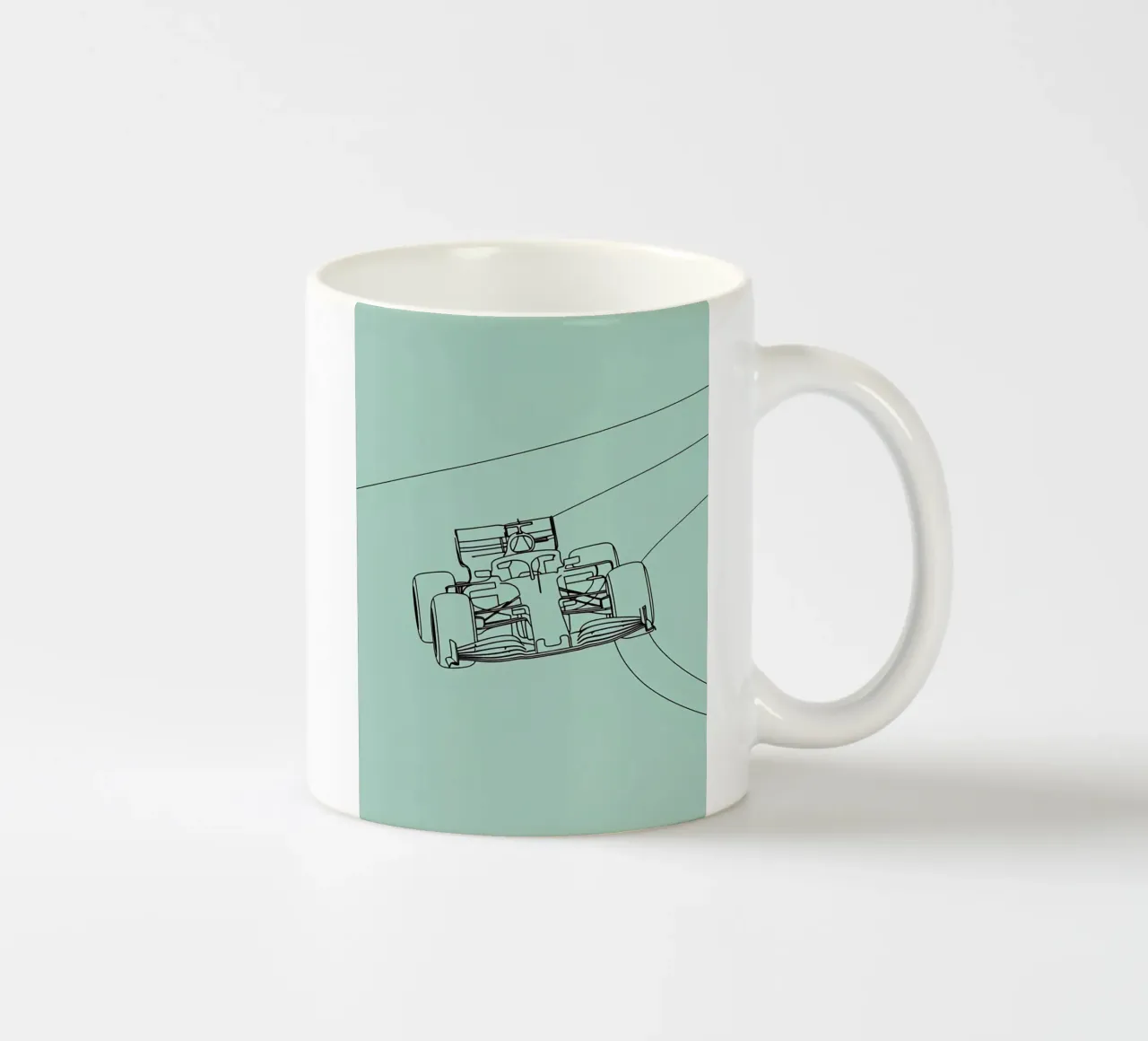 Velocità auto da corsa Line Art minimalista tazza in ceramica da Viv Line Art