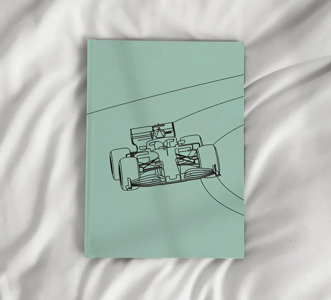 Speed Racing Car Minimalist Line Art notebook by Viv Line Art