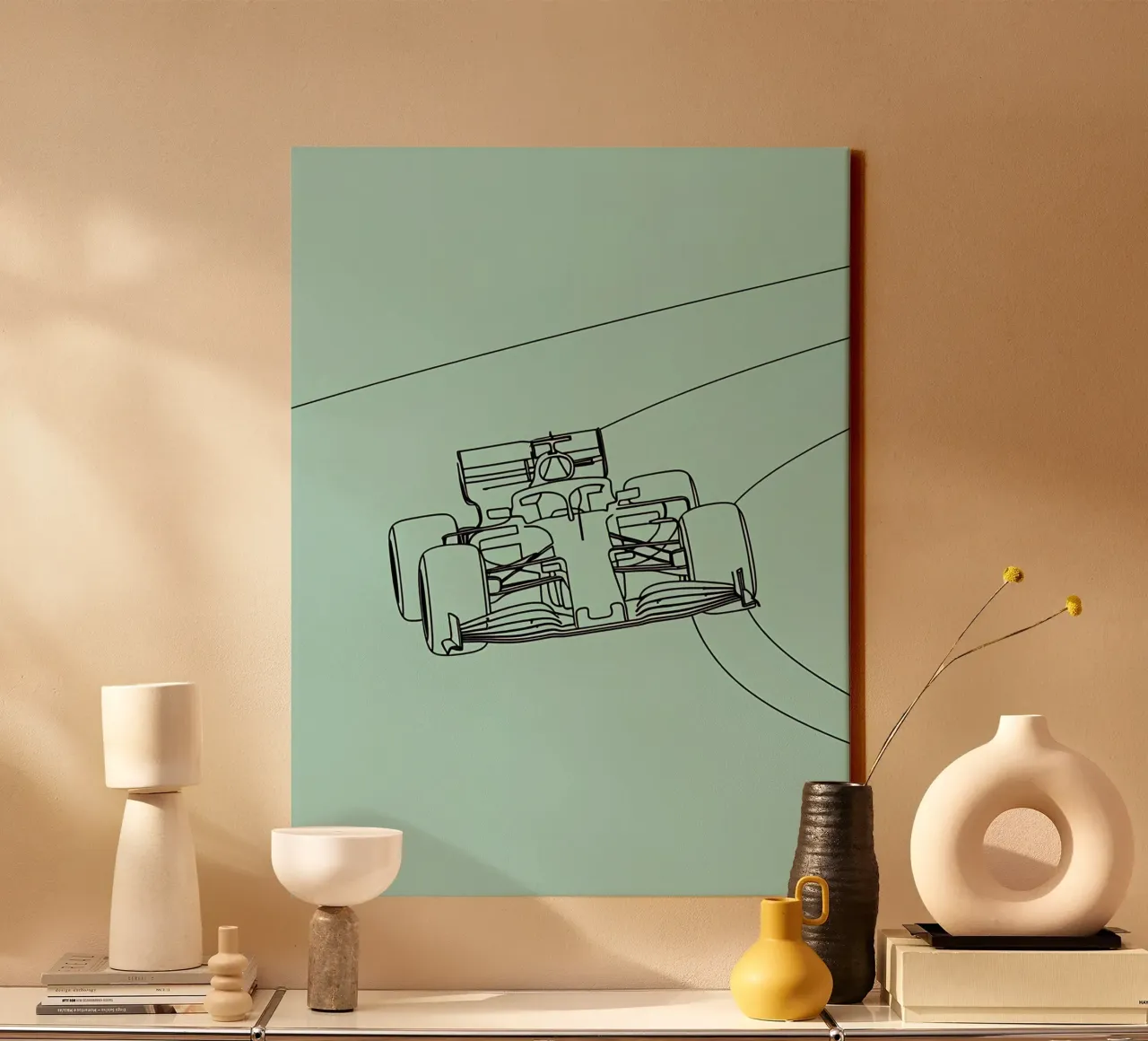 Speed Racing Car Minimalist Line Art toile de Viv Line Art