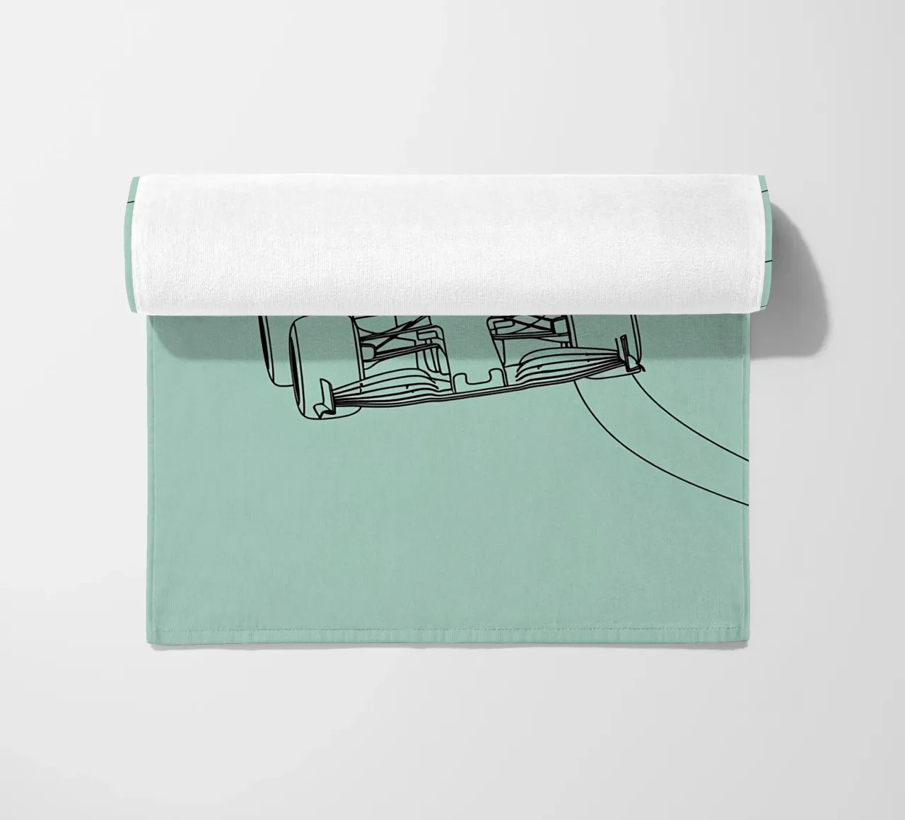 Velocità auto da corsa Line Art minimalista telo mare da Viv Line Art
