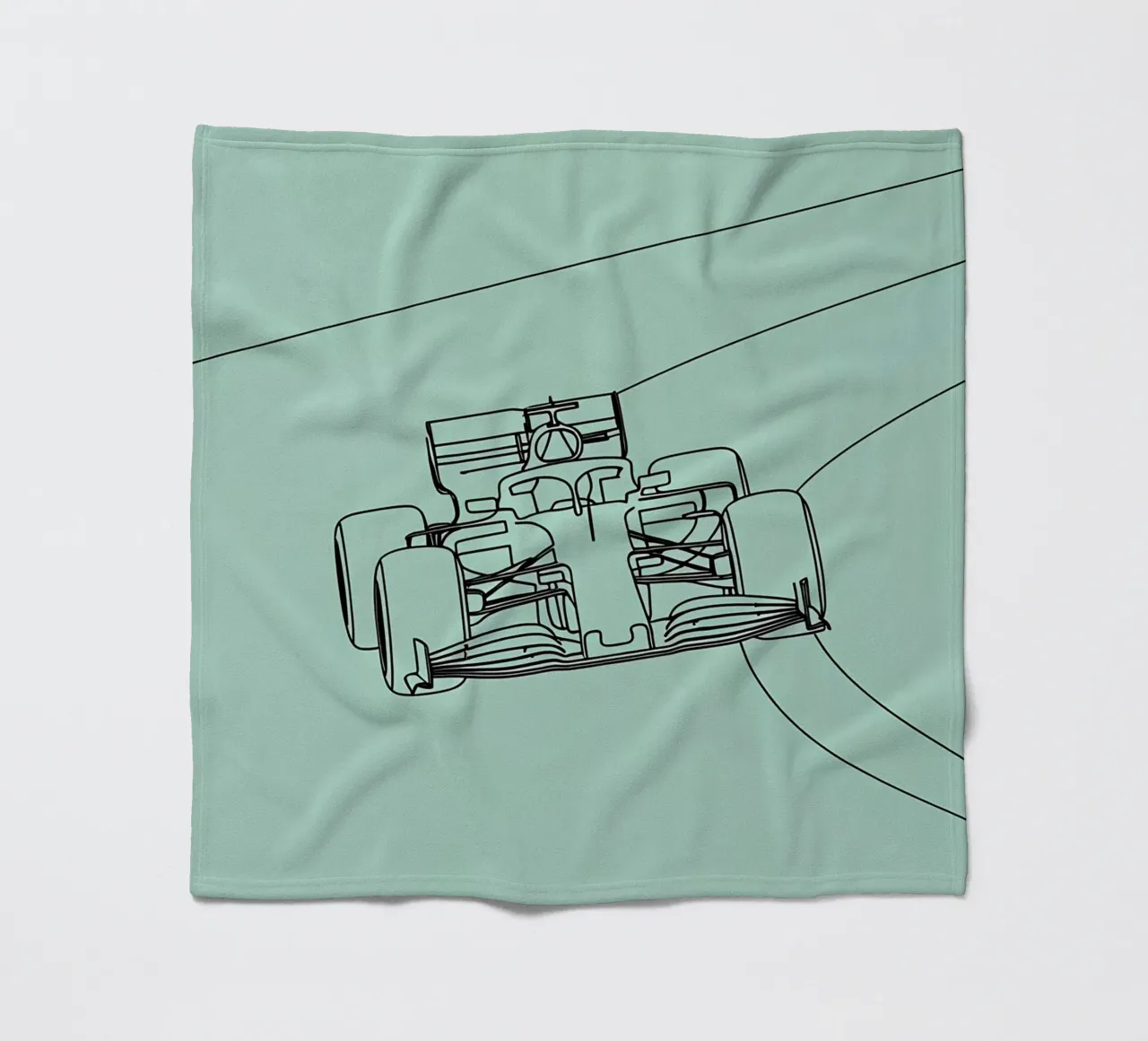 Velocità auto da corsa Line Art minimalista coperta in pile da Viv Line Art