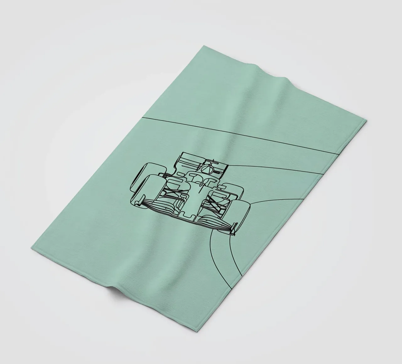 Velocità auto da corsa Line Art minimalista coperta in pile da Viv Line Art