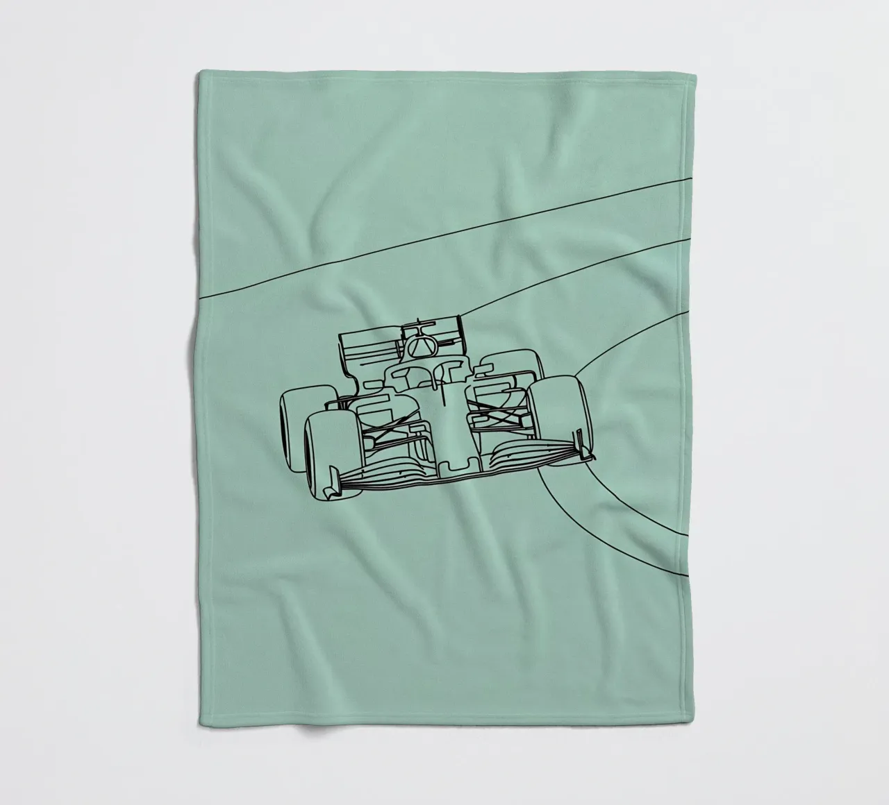 Velocità auto da corsa Line Art minimalista coperta in pile da Viv Line Art