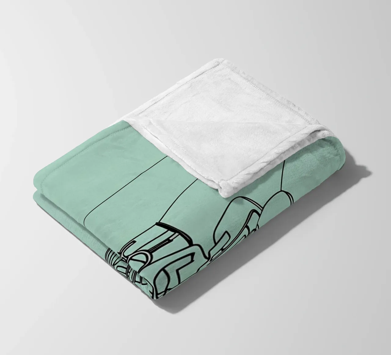 Velocità auto da corsa Line Art minimalista coperta in pile da Viv Line Art