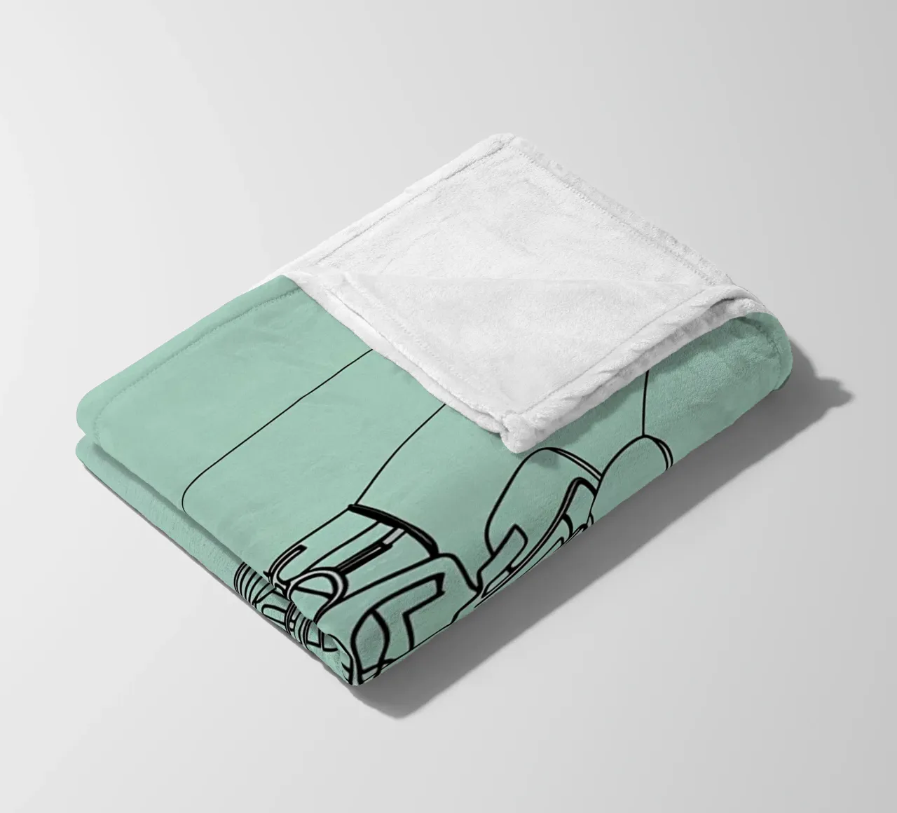 Velocità auto da corsa Line Art minimalista coperta in pile da Viv Line Art