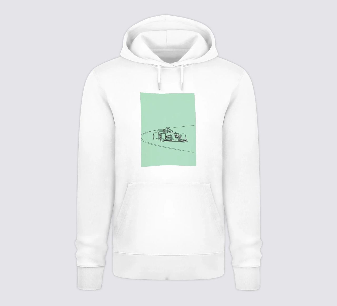 Velocità auto da corsa Line Art minimalista 2 felpa con cappuccio da Viv Line Art