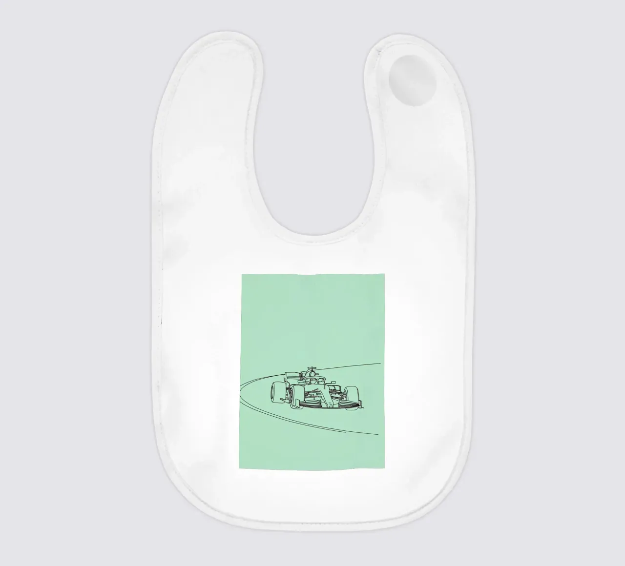 Velocità auto da corsa Line Art minimalista 2 bavaglino da Viv Line Art