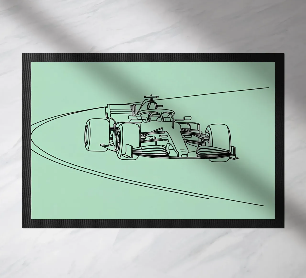 Velocità auto da corsa Line Art minimalista 2 zerbino da Viv Line Art