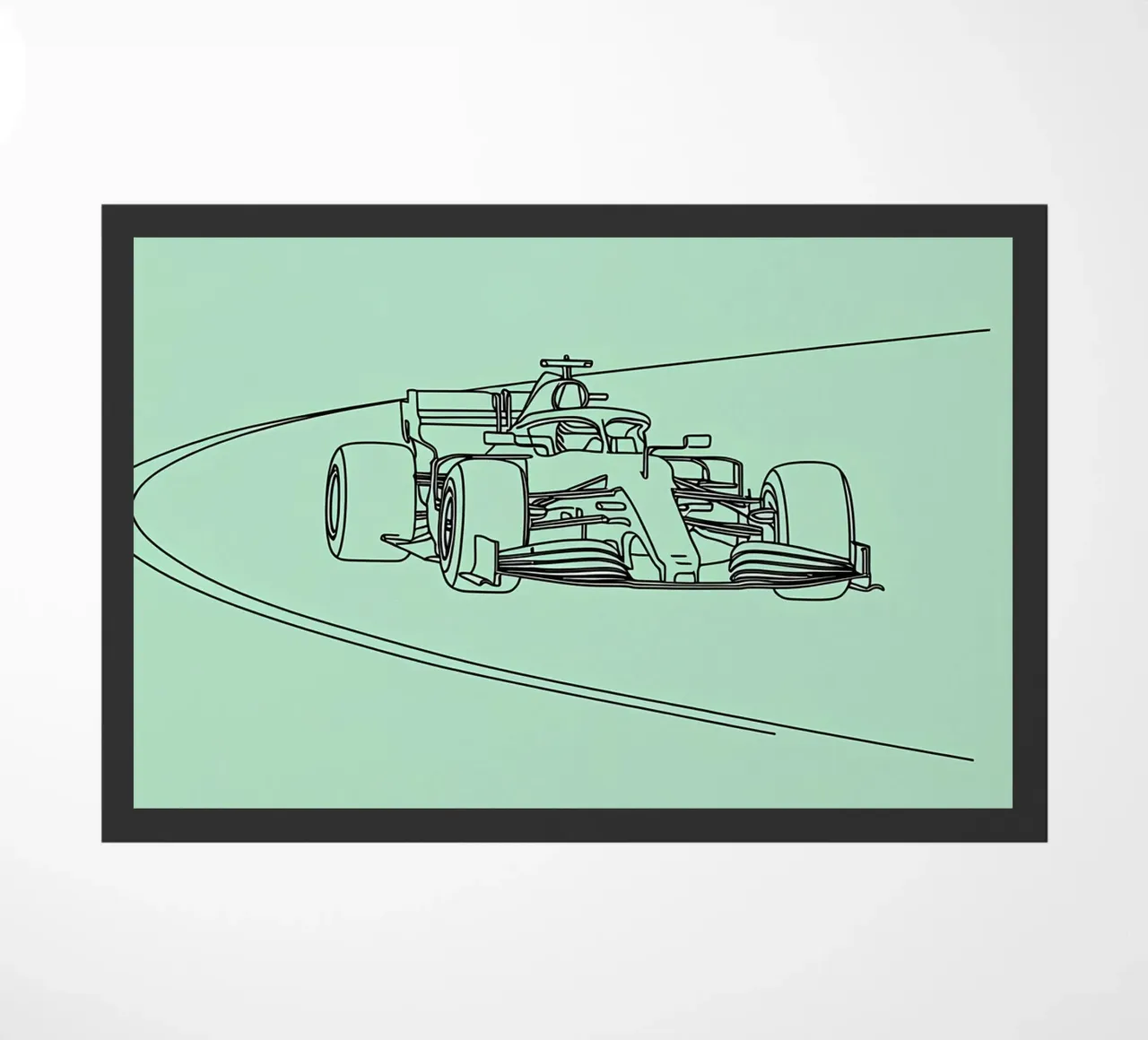 Velocità auto da corsa Line Art minimalista 2 zerbino da Viv Line Art