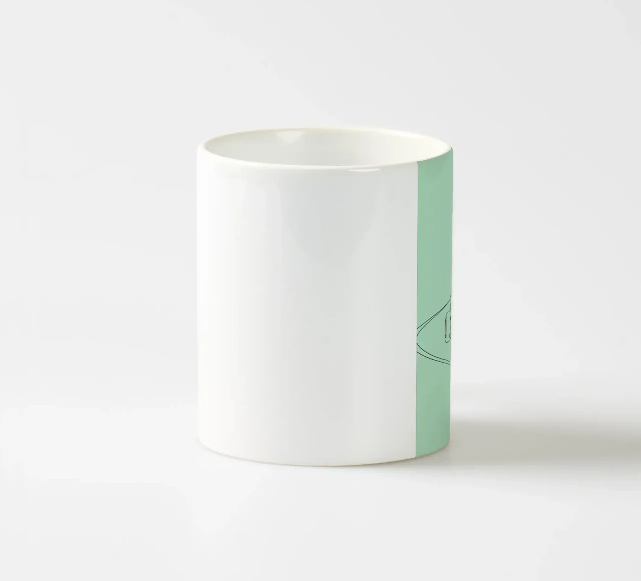 Velocità auto da corsa Line Art minimalista 2 tazza in ceramica da Viv Line Art