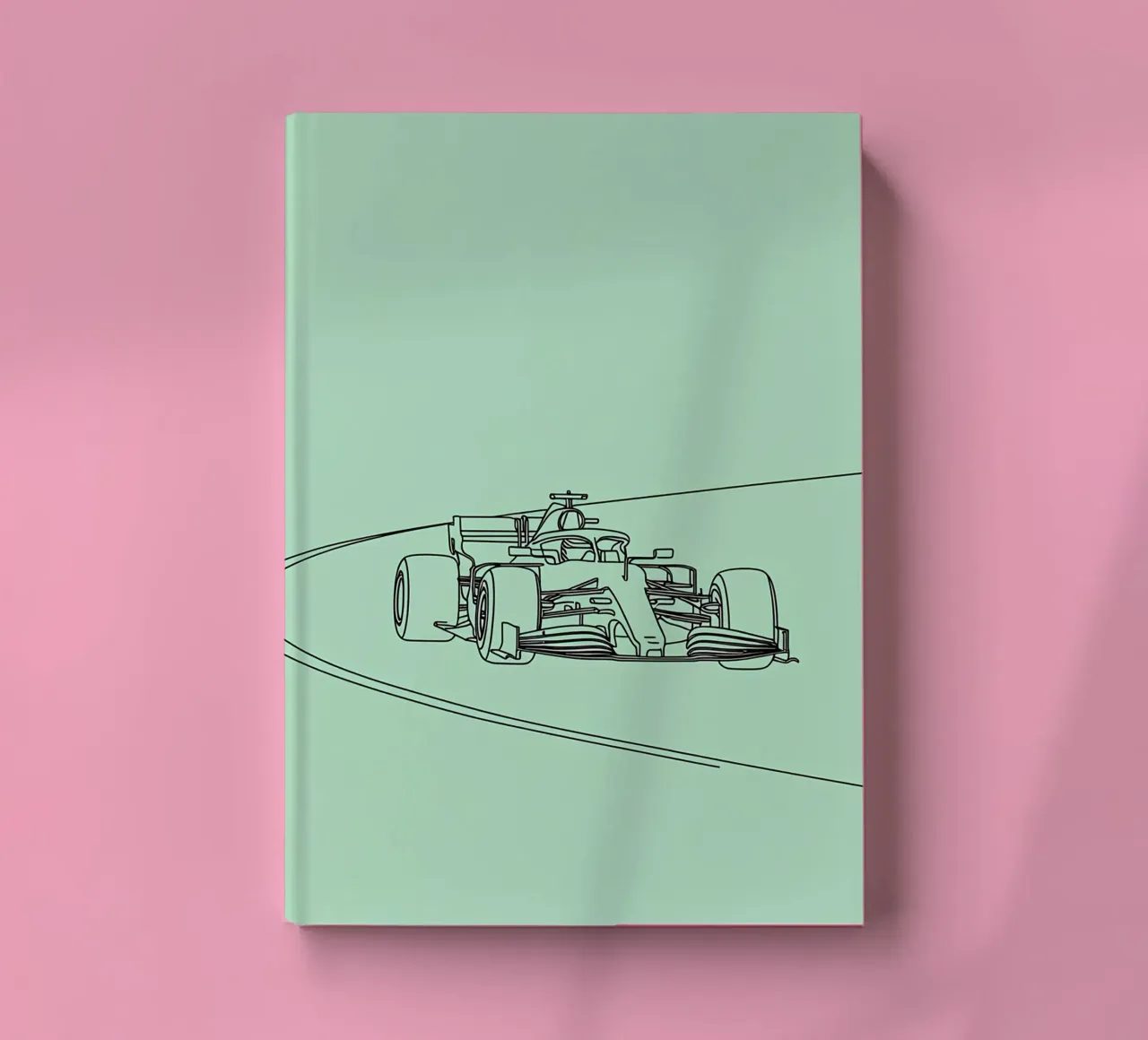 Speed Racing Car Minimalist Line Art 2 notebook by Viv Line Art