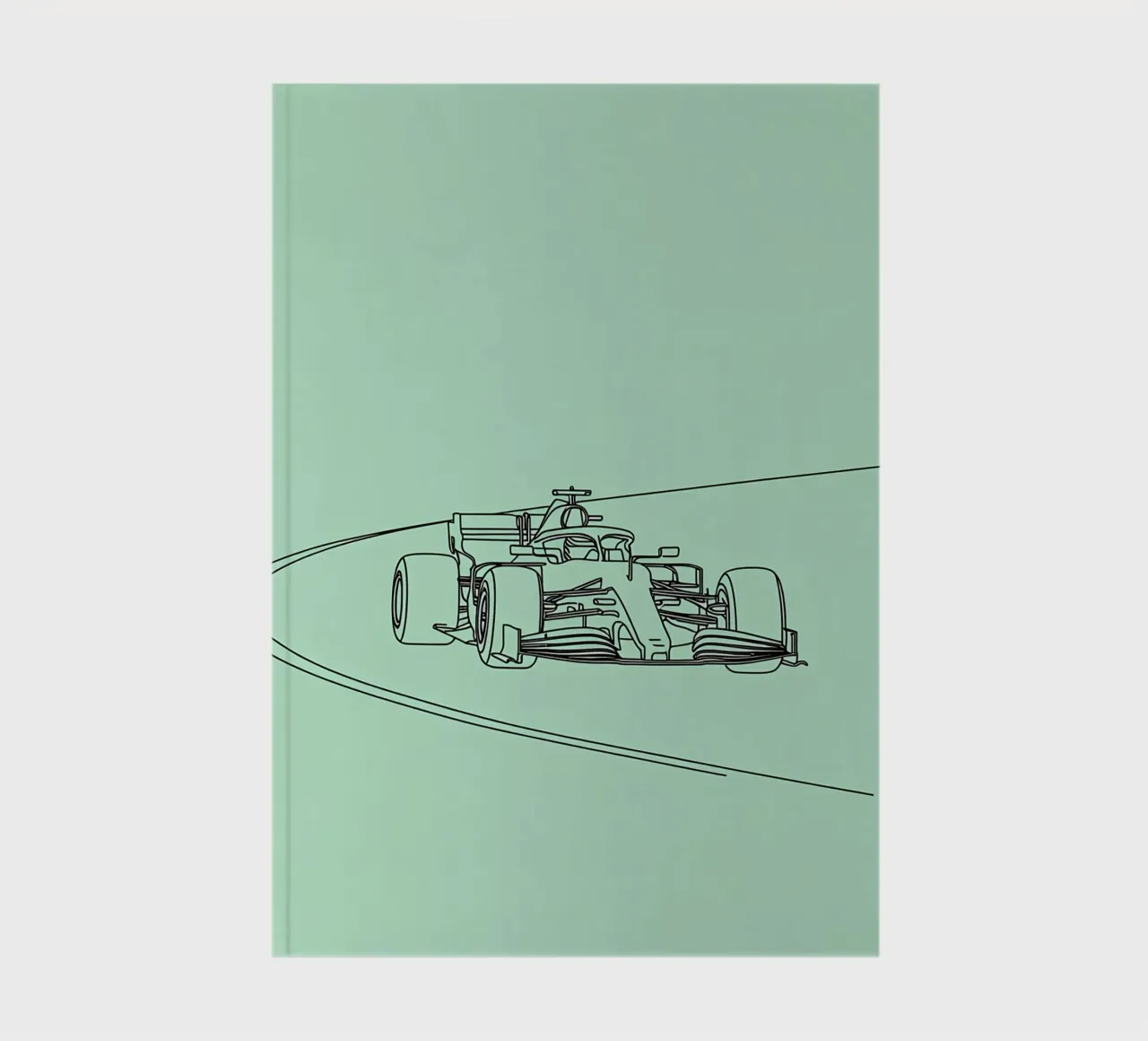 Speed Racing Car Minimalist Line Art 2 notebook by Viv Line Art