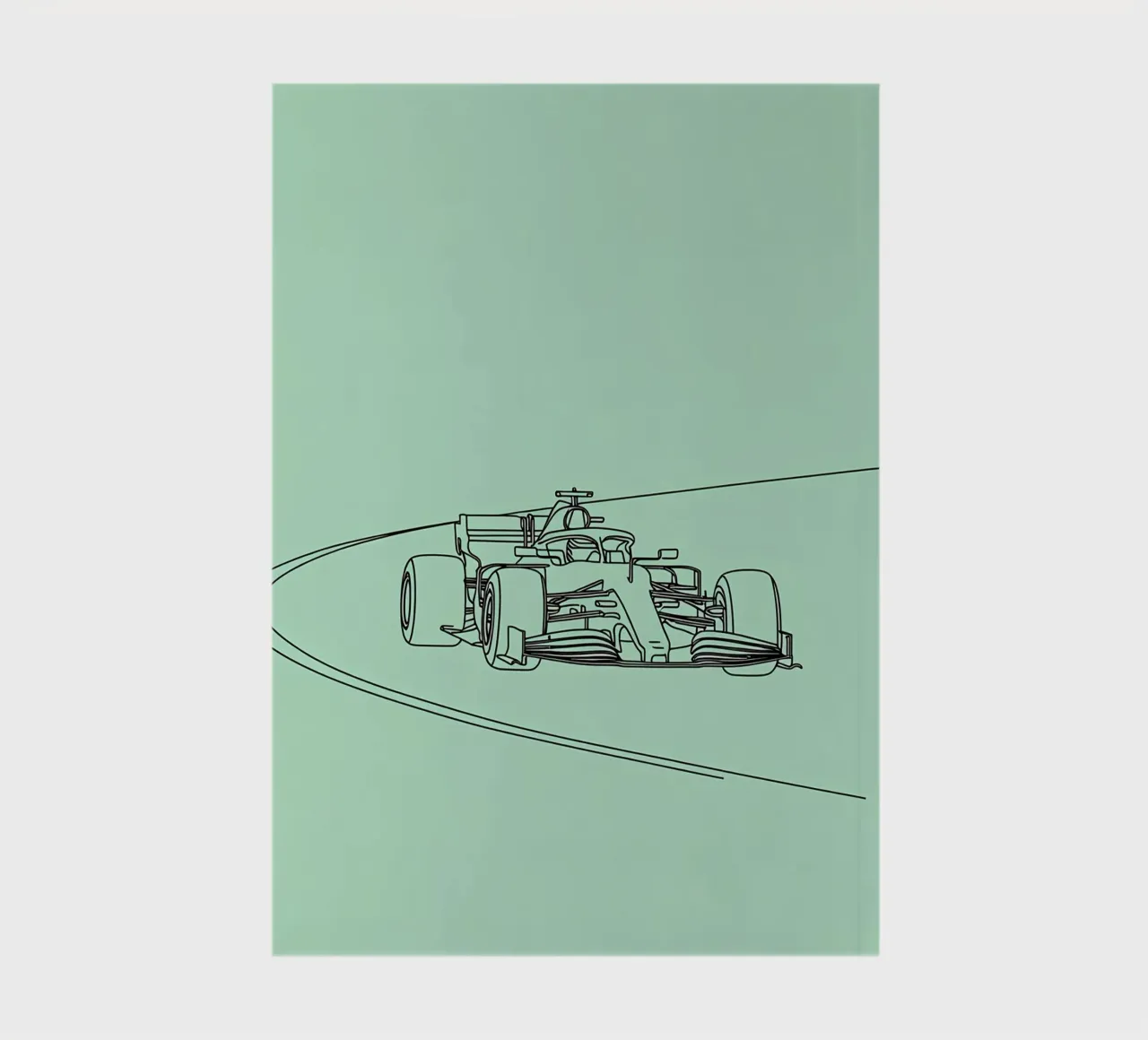Speed Racing Car Minimalist Line Art 2 notebook by Viv Line Art