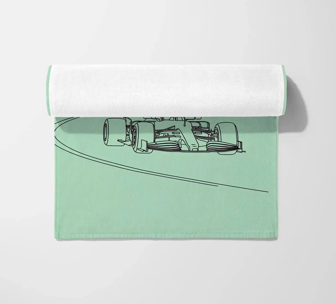 Velocità auto da corsa Line Art minimalista 2 telo mare da Viv Line Art
