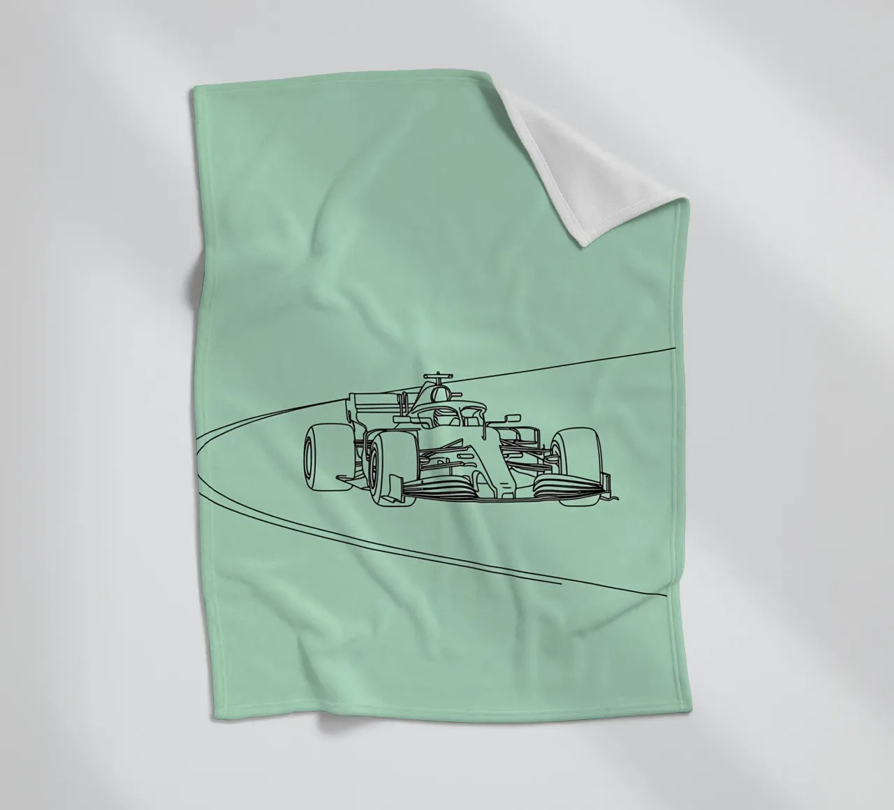 Velocità auto da corsa Line Art minimalista 2 coperta in pile da Viv Line Art