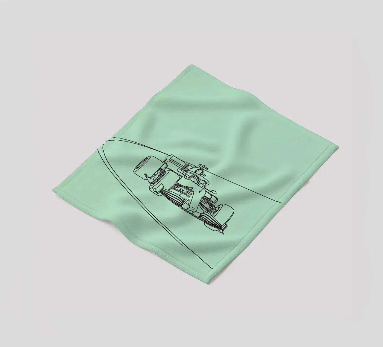 Velocità auto da corsa Line Art minimalista 2 coperta in pile da Viv Line Art