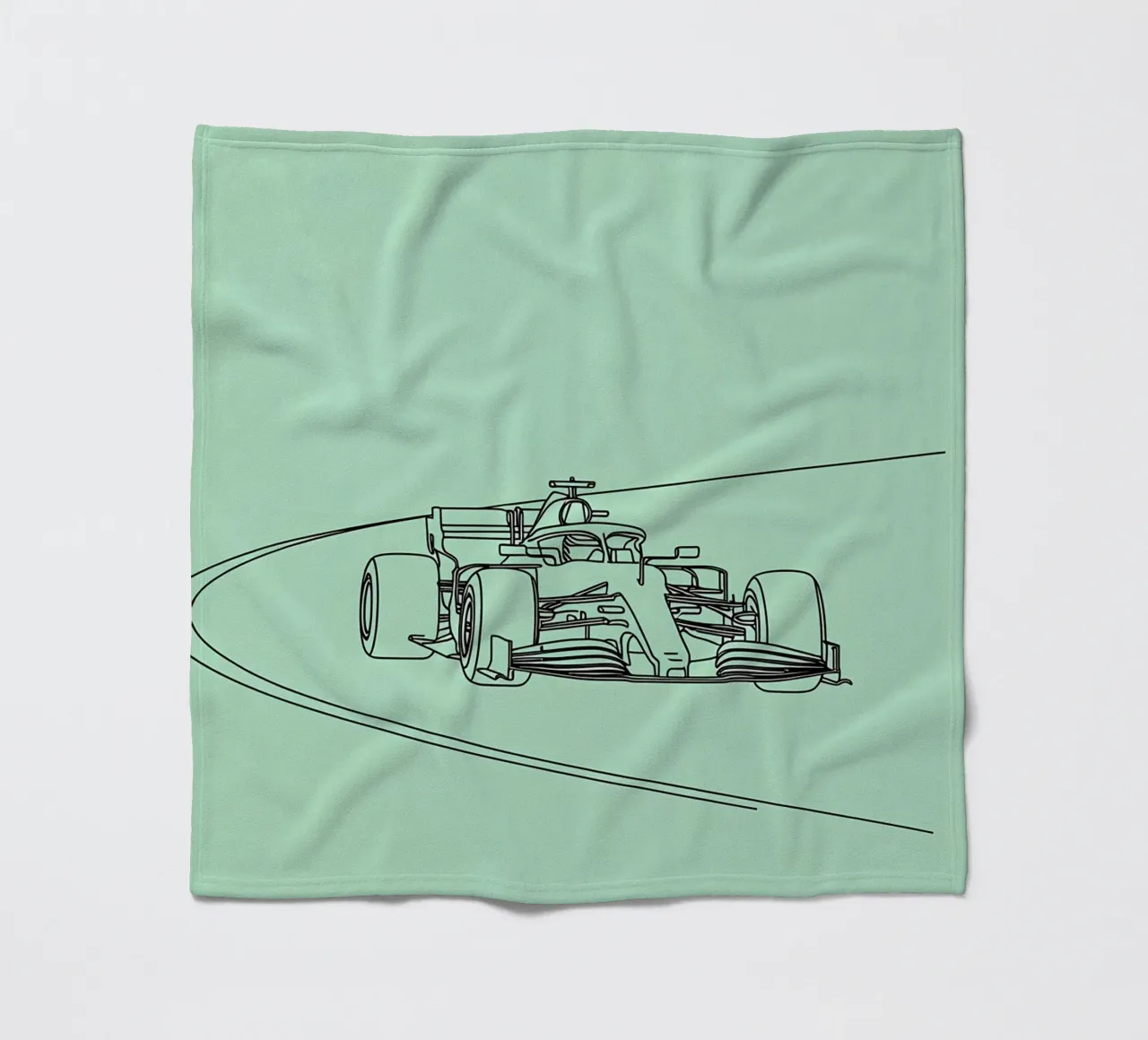 Velocità auto da corsa Line Art minimalista 2 coperta in pile da Viv Line Art