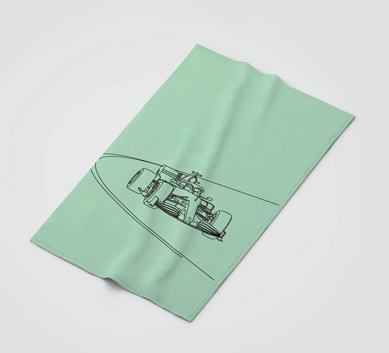 Velocità auto da corsa Line Art minimalista 2 coperta in pile da Viv Line Art