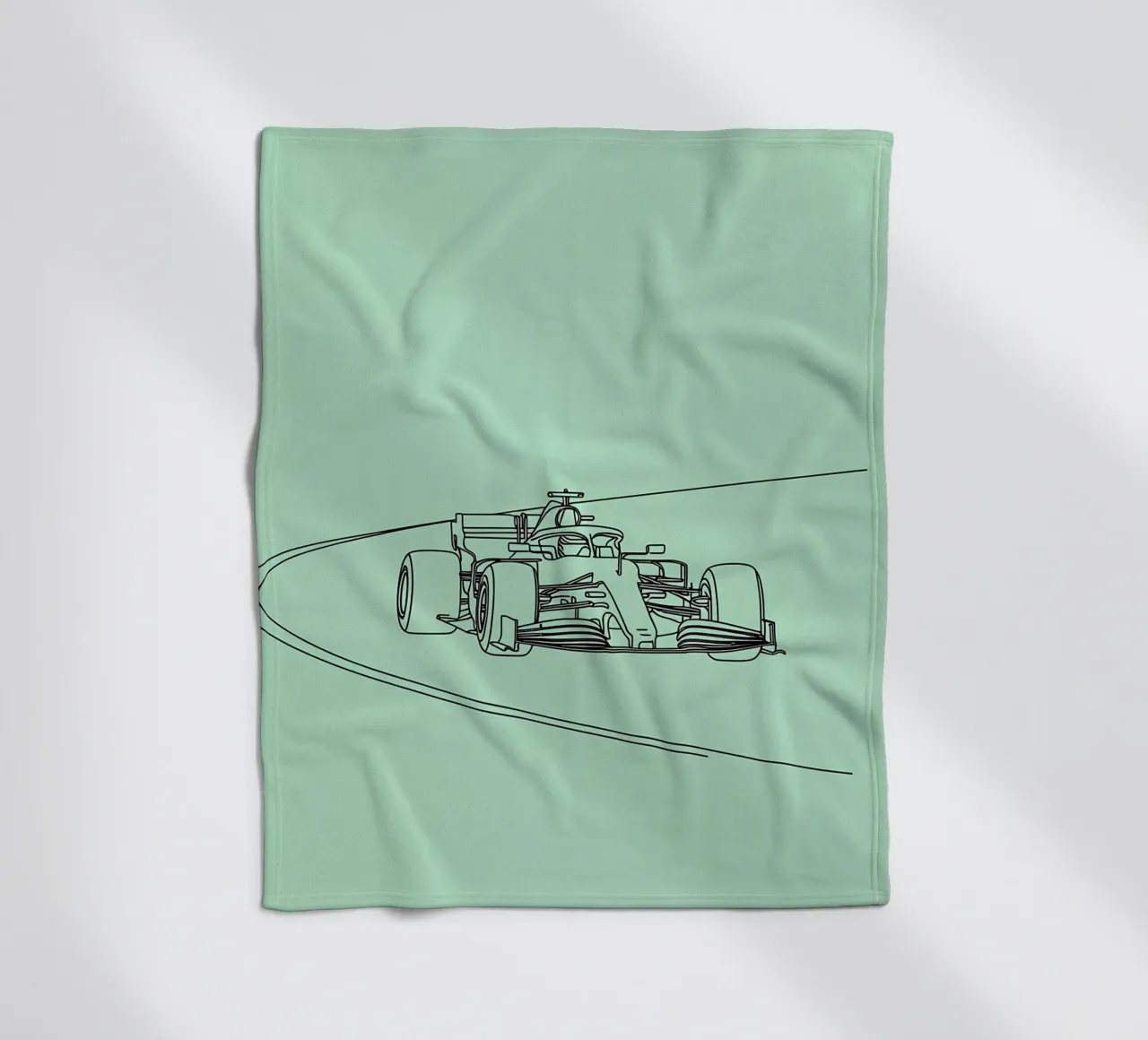 Velocità auto da corsa Line Art minimalista 2 coperta in pile da Viv Line Art