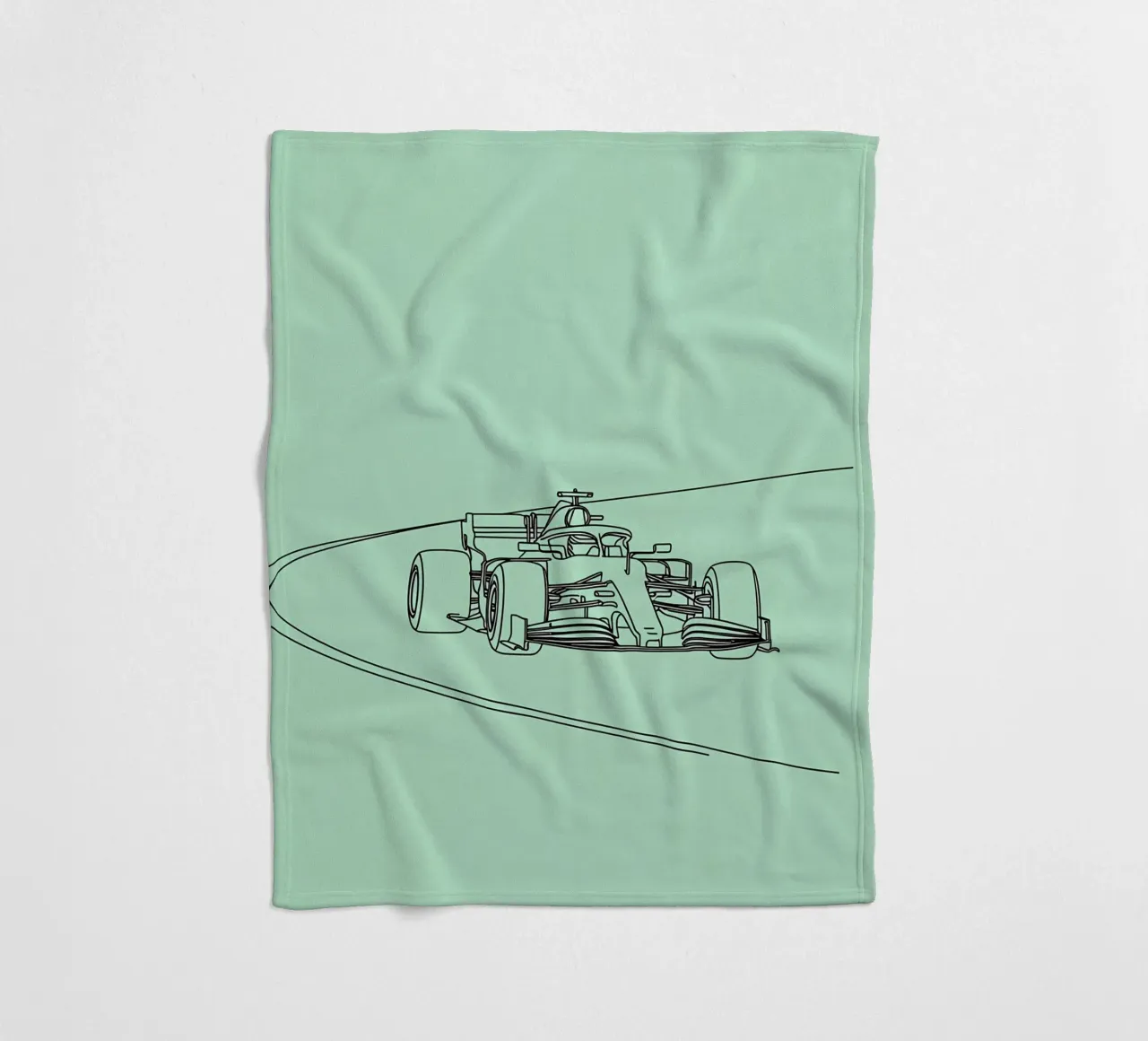 Velocità auto da corsa Line Art minimalista 2 coperta in pile da Viv Line Art