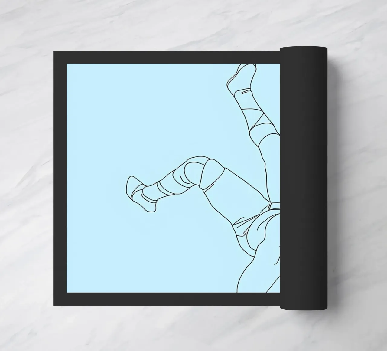 Line art minimalista di un lottatore zerbino da Viv Line Art