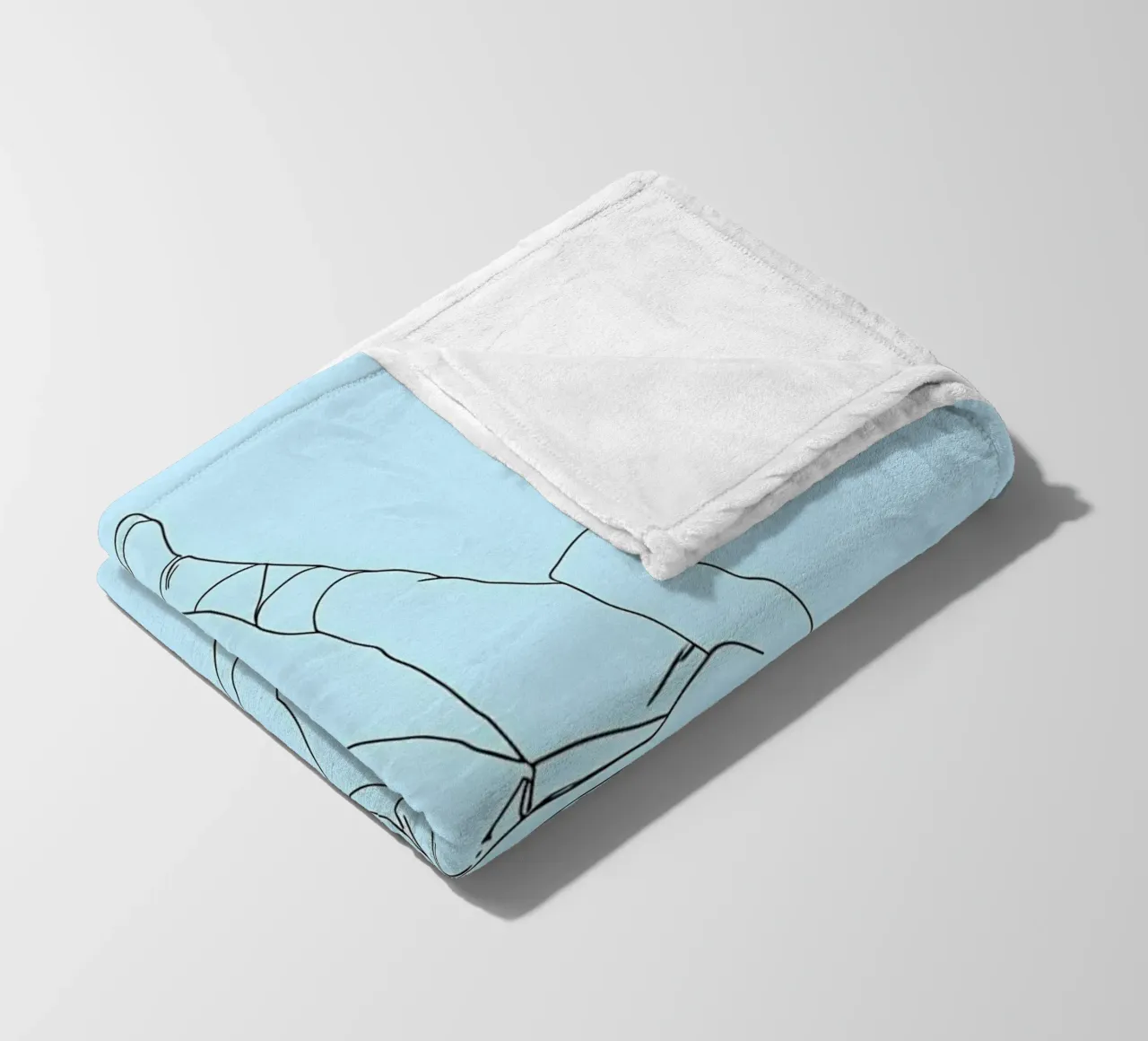 Line art minimalista di un lottatore coperta in pile da Viv Line Art