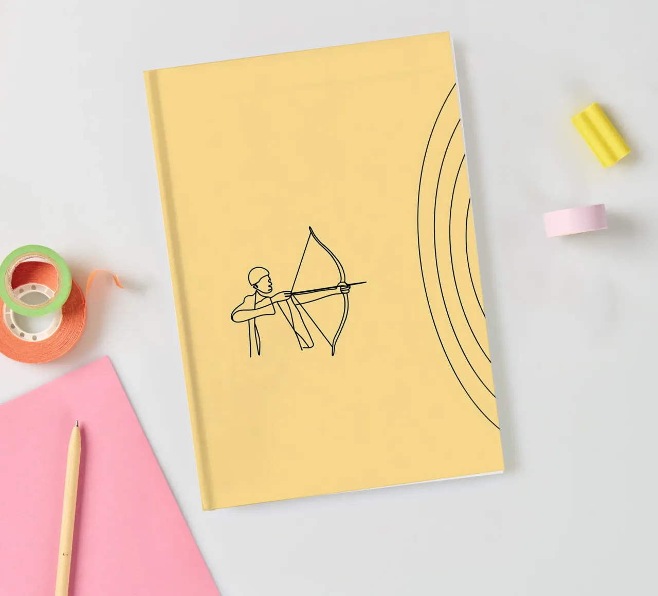 Archer Minimalist Line Art notebook by Viv Line Art