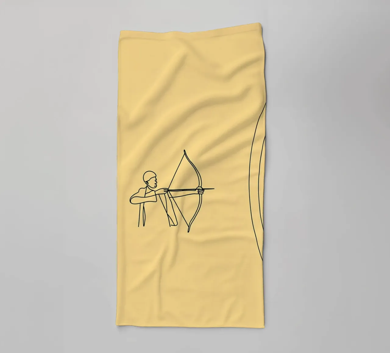 Archer Minimalist Line Art towel by Viv Line Art
