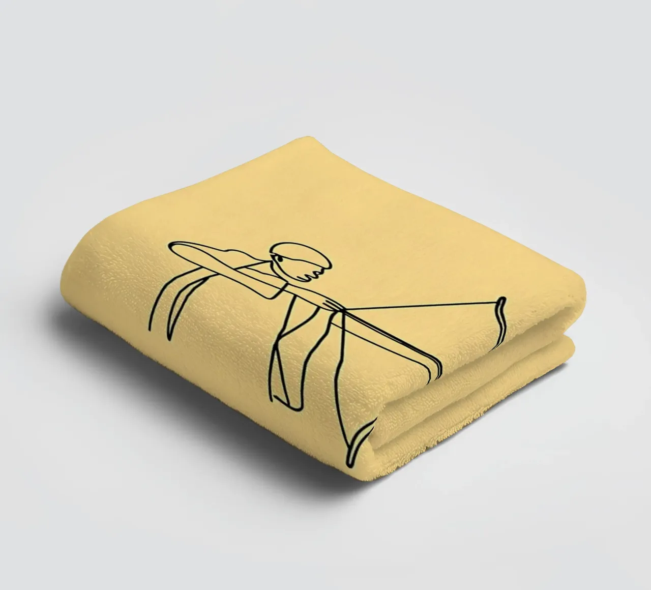 Archer Minimalist Line Art towel by Viv Line Art