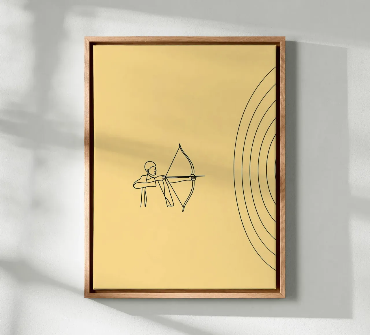 Boogschutter Minimalistische Lijnkunst canvas van Viv Line Art