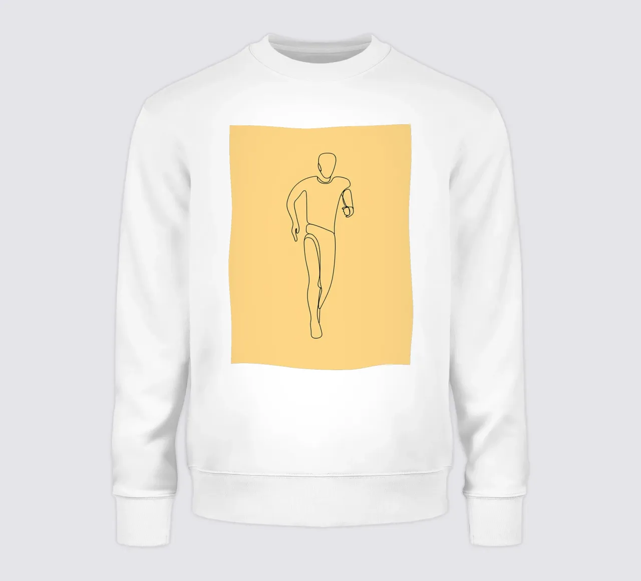 Atleta che corre Line Art minimalista felpa da Viv Line Art