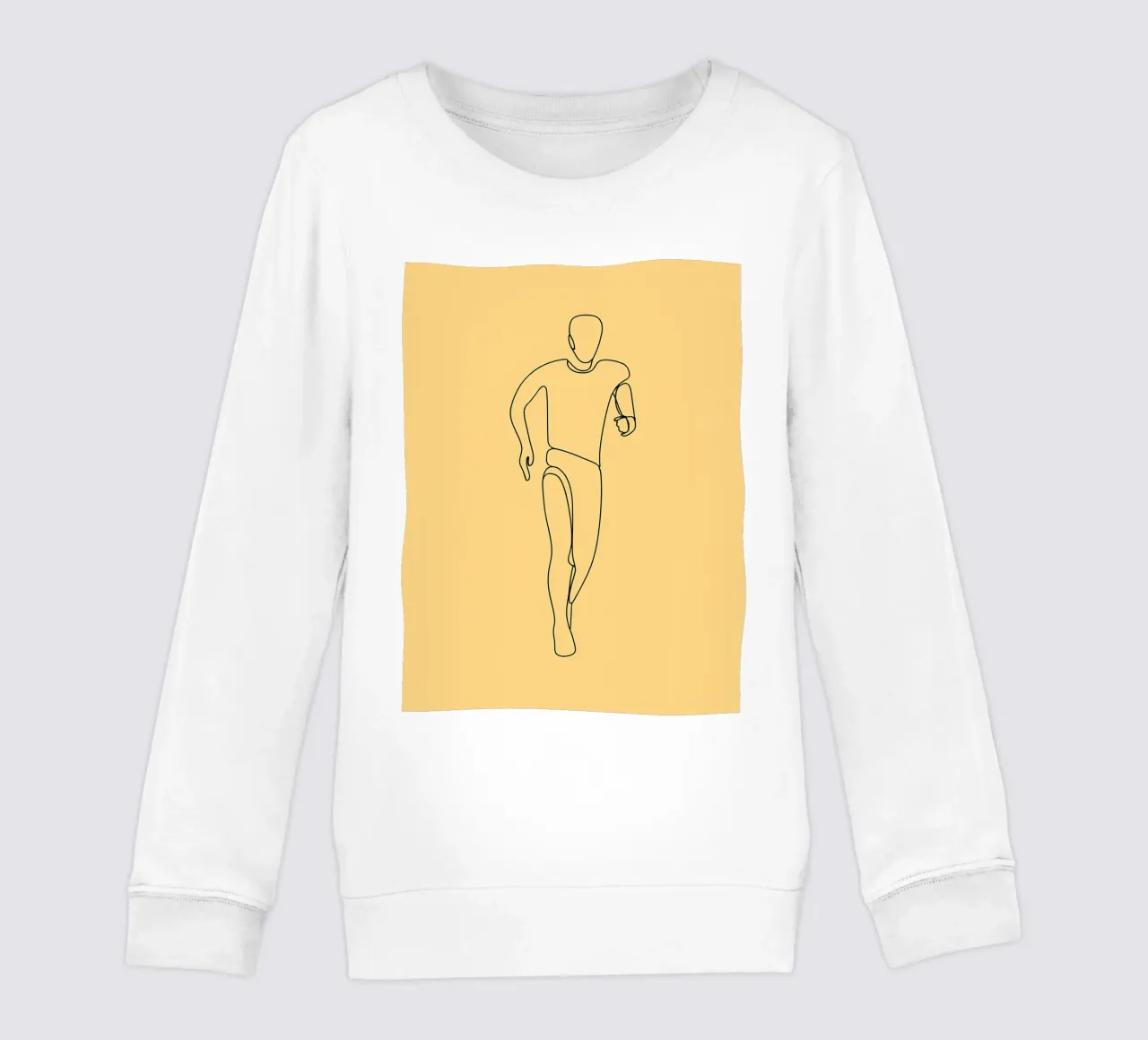 Atleta che corre Line Art minimalista felpa bambino da Viv Line Art