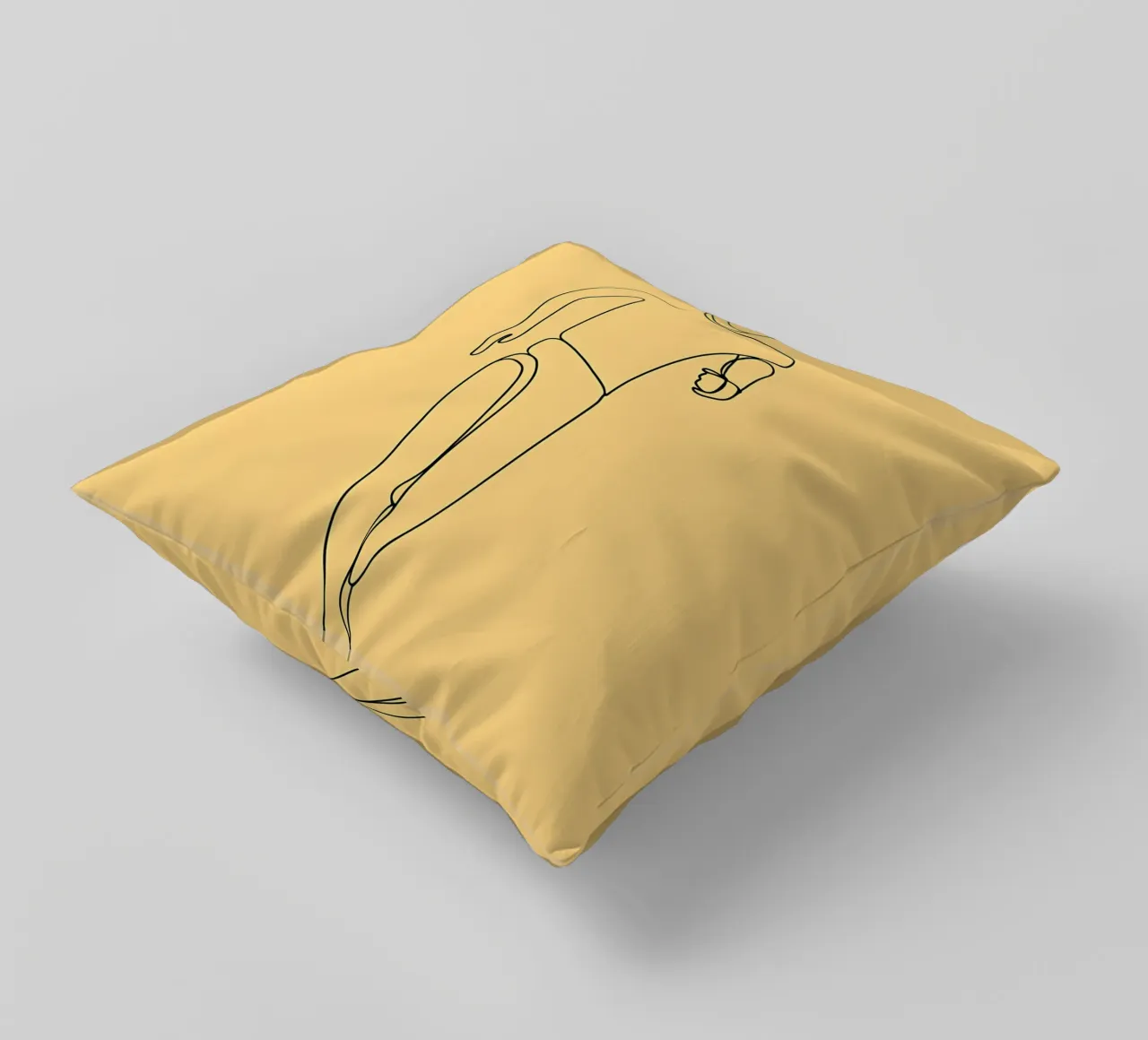 Athlete Running Minimalist Line Art decorative cushion by Viv Line Art