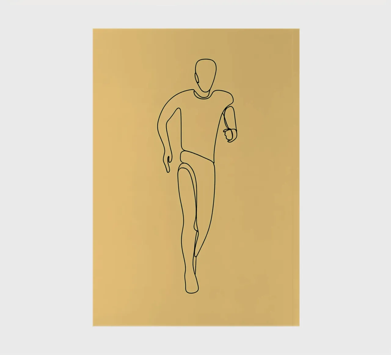 Athlete Running Minimalist Line Art notebook by Viv Line Art