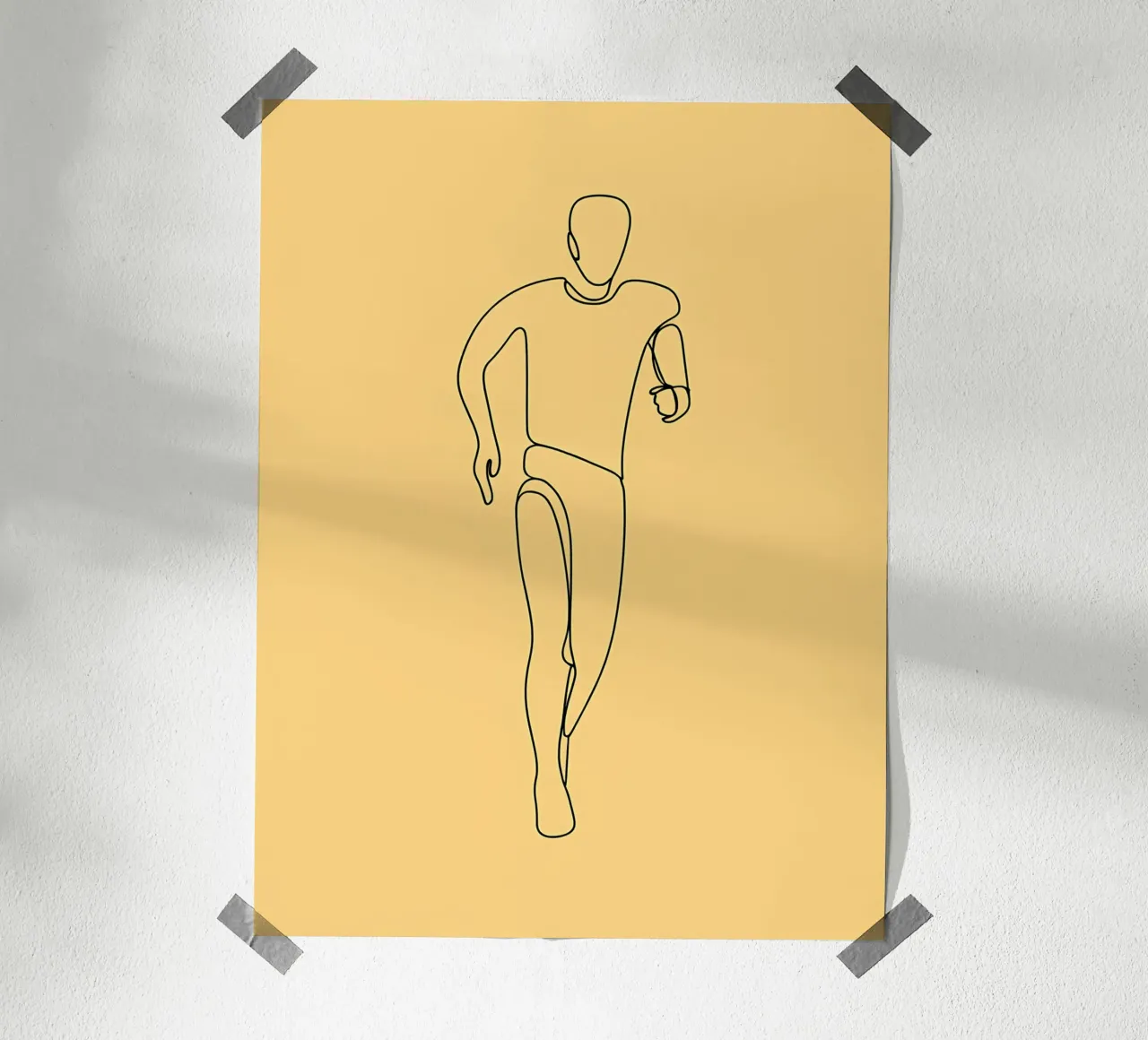 Athlete Running Minimalist Line Art poster by Viv Line Art