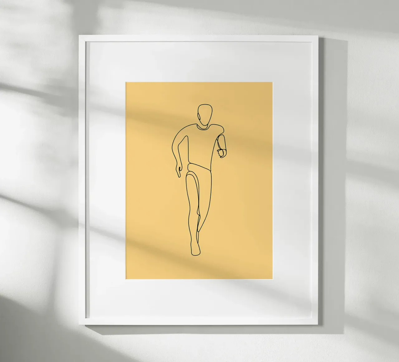 Athlete Running Minimalist Line Art poster by Viv Line Art