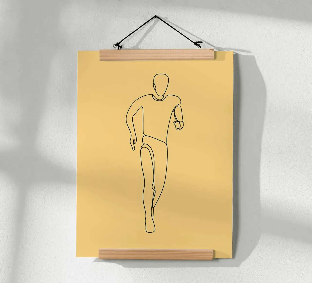 Athlete Running Minimalist Line Art poster by Viv Line Art