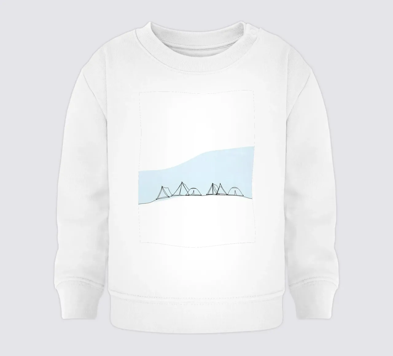 Tende da campeggio Line Art minimalista felpa neonato da Viv Line Art
