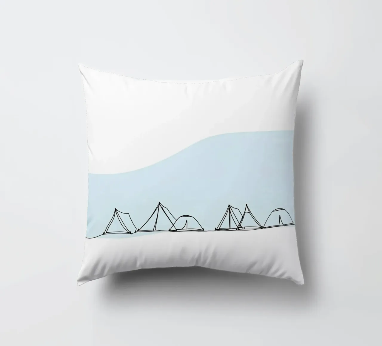 Tende da campeggio Line Art minimalista cuscino da Viv Line Art