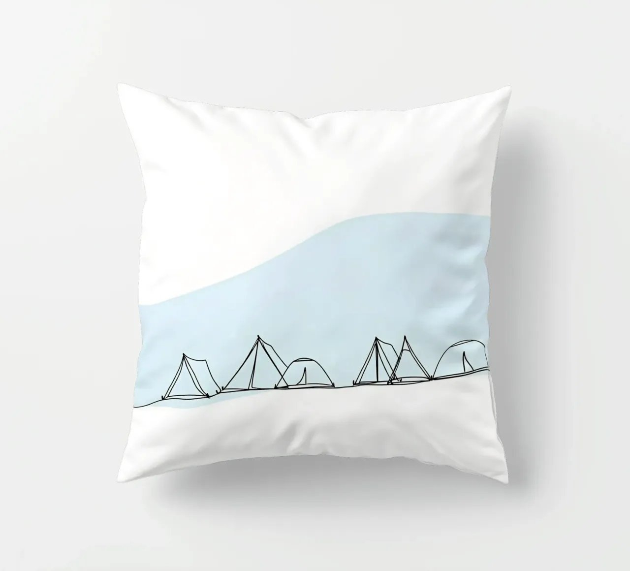 Tende da campeggio Line Art minimalista cuscino da Viv Line Art