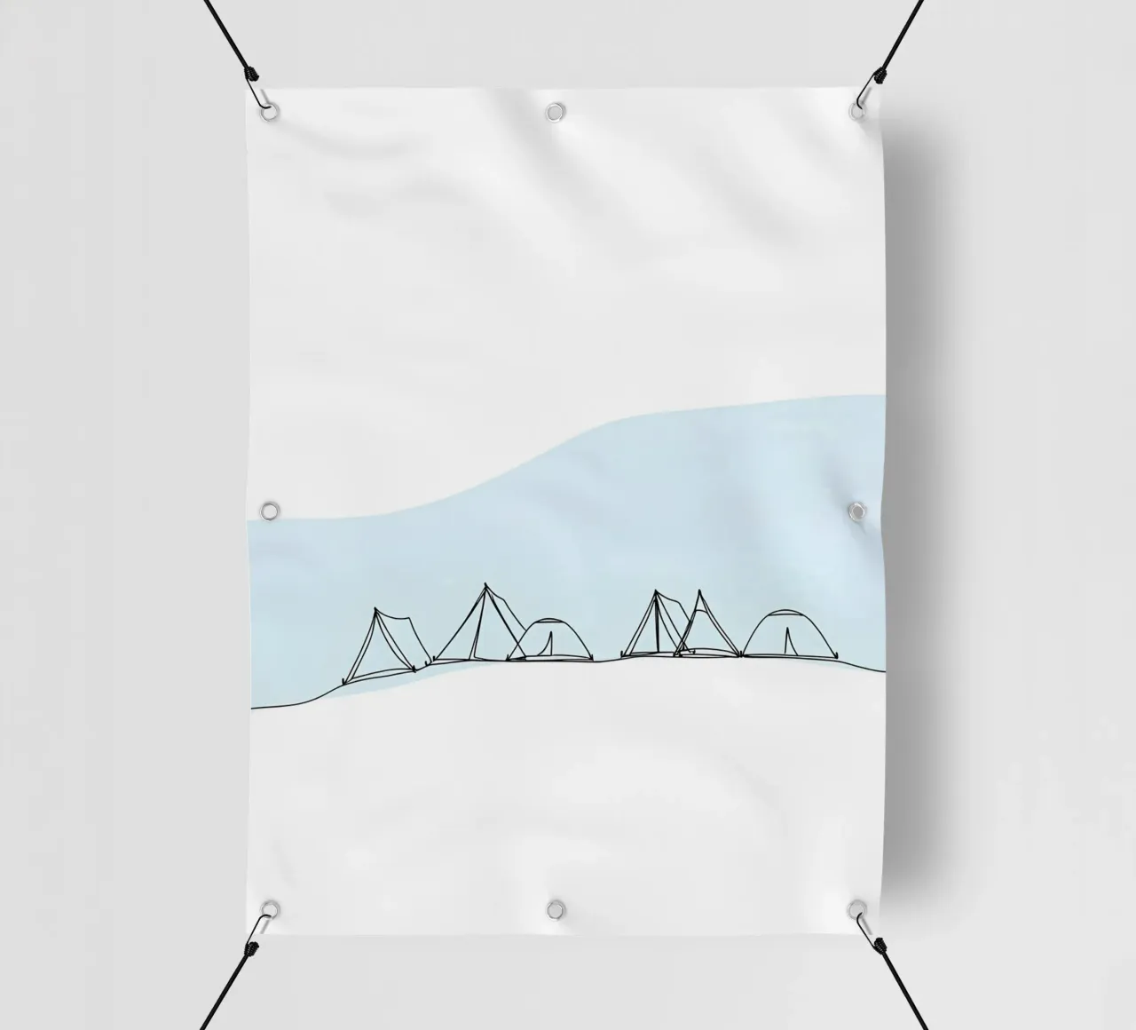 Tende da campeggio Line Art minimalista telo in pvc da Viv Line Art